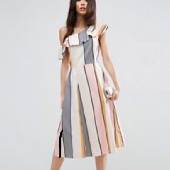 COPY - ASOS TALL One Shoulder Ruffle Detail Sundress - Picture 1 of 3